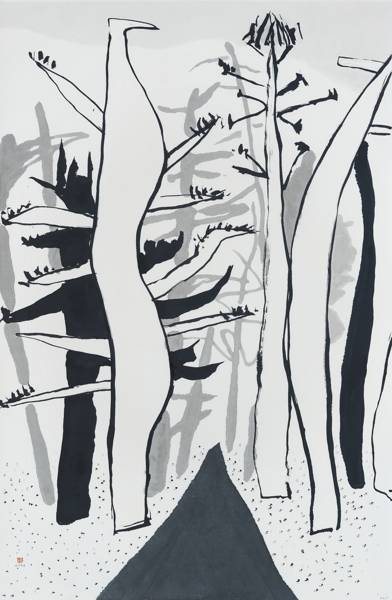 장병언, structure landscape 021, ink_on_paper, painting, 2026